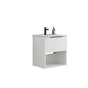 mat hvid glat vask amber skuffe 1 classic 61cm belpakke m mido dansani