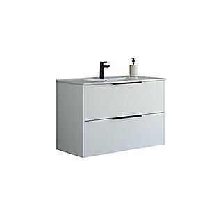 mat hvid glat vask amber skuffer 2 classic 101cm belpakke m mido dansani