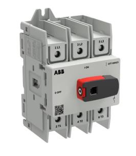 ndtag knoph monteret direkte inklusiv montage din-skinne bund 22 ac 415v ved 100a 3-polet ot100g3-3bs lastafbryder plus ot