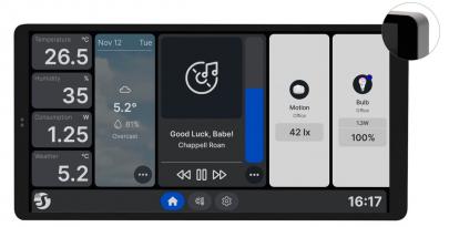 rm sk touch wifi - white x2 display wall shelly