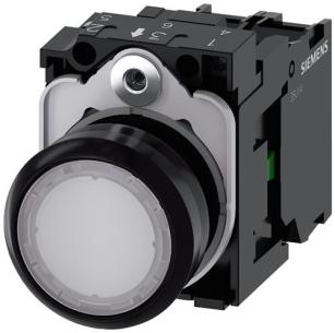 sk 230 1no hv pla rund 22mm lys trykknap