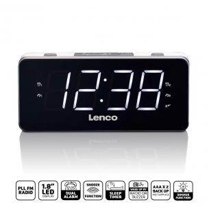 hvid rm led-sk 8 1 tydelig og stor radio clock alarm fm pll lenco