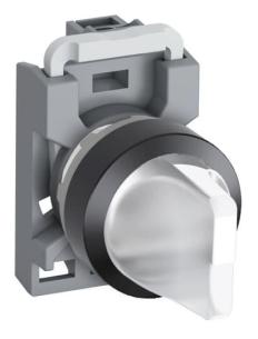 v 690 - no 1 - plastik sort - led med - klar - greb kort - kiptryk - 2-position drejeomskifter- m2ss2-41c-10