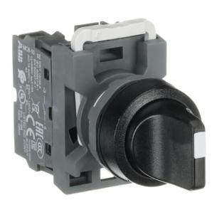 v 690 - 1nc 1no - plastik sort - led uden - sort - greb kort - kiptryk - 3-position drejeomskifter- m3ss1-40b-11