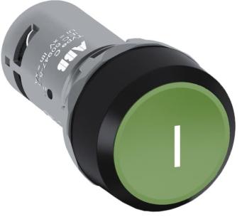 v 300 - 1nc 1no i markering med - plastik sort - led uden - n gr - lavt - kiptryk - trykknap - -compact trykknap cp11-10g-11