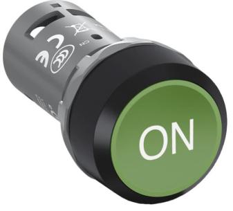 v 300 - 1nc 1no off- markering med - plastik sort - led uden - n gr - lavt - kiptryk - trykknap - -compact trykknap cp9-1033