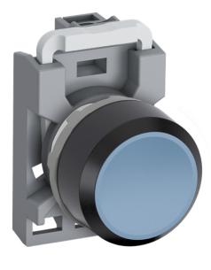 v 690 - 1no - plastik sort - led uden - bl - lavt - kiptryk - trykknap mp1-40l-10