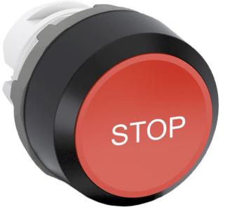 stop markering med blok kontakt ingen - plastik sort - led uden - d r - lavt - kiptryk - trykknap mp1-7081