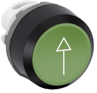 up arrow markering med blok kontakt ingen - plastik sort - led uden - n gr - lavt - trykknap mp1-7202