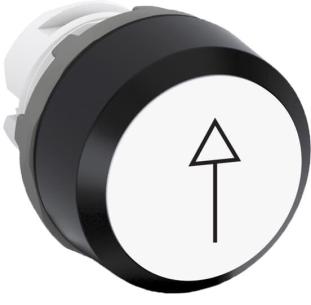 up arrow markering med blok kontakt ingen - plastik sort - led med - hvid - lavt - trykknap mp1-7205