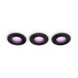 sort 3-pak relse badev til indbygningsspot xamento hue philips