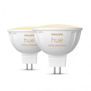 2-pak - spot - mr16 ambiance white hue philips