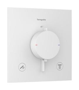 hvid mat udtag 2 til rring afsp med termostatarmatur e comfort ecostat hansgrohe