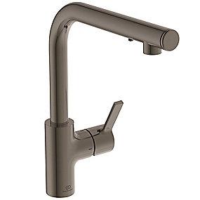 pvd grey magnetic bedispenser s integreret med l-tud kkenarmatur k gusto standard ideal