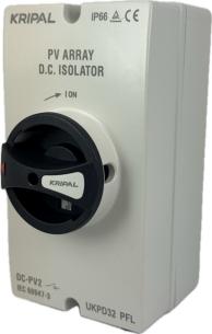 sort gr 85c -25 ip66 4p 1200vdc 32a dc-forsyningsadsk kripal