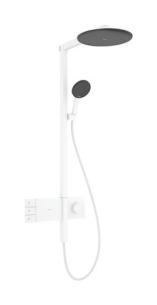 hvid mat comf showers ecosmart 2jet 300 showerpipe s alive raindance hansgrohe