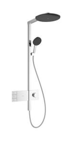 krom comf showers ecosmart 2jet 300 showerpipe s alive raindance hansgrohe