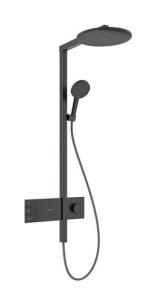 krom sort rst b comf showers ecosmart 2jet 300 showerpipe s alive raindance hansgrohe