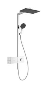 krom comf showers ecosmart 1jet 340 210 showerpipe q alive raindance hansgrohe