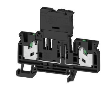 250v a 3 6 mm 5x20 rrelse silringst 60-150vdc led med 4mm2 tilsutninger vandrette 2 in snap sikringsklemme sort