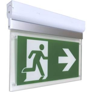 dbelysning n topmonteret - 6000k 3w skilt exit ecotech nordtronic