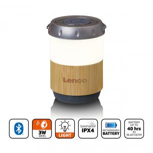 bamboo jttaler -h bluetooth indbygget med lanterne lenco