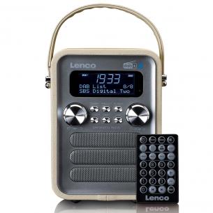 taupe batteri genopladeligt aux-indgang og bluetooth med fm-radio dab rbar b