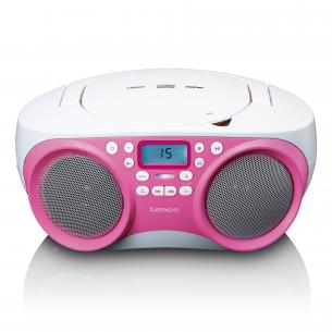 pink usb-afspiller og mp3- cd fm-radio rbar b lenco