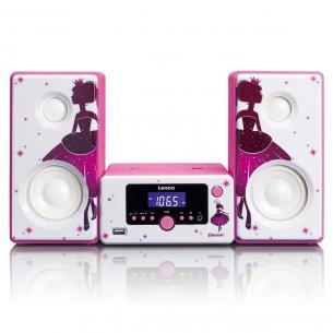 princess aux-in usb radio fm bluetooth clock alarm set micro lenco