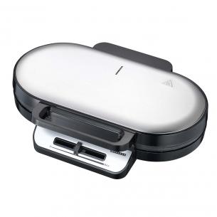 l st rustfrit sort 1200w vaffeljern dobbelt melissa