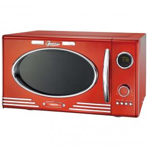 red metallic 800w 23l grill elektronisk lgeovn mikrob melissa