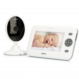 hvid farvedisplay 3 4 med video-babyalarm