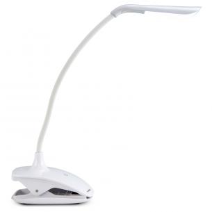 hvid klemme med led-lampe genopladelig fysic