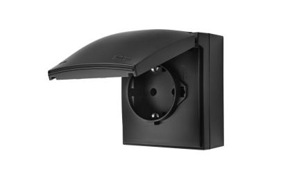 sort se skruel v 250 a 16 ksel d og klap farve samme sikkerhedslukkere med schuko-stikkontakt x4 simon