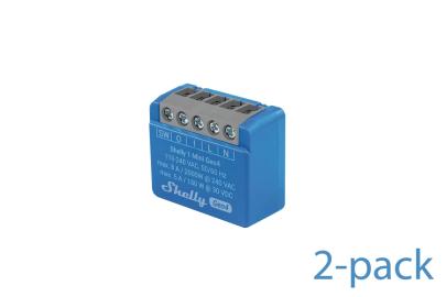 230vac t kontakts potentialfrit med rel zigbee wifi - 2-pack gen4 mini 1 shelly