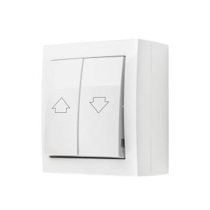 hvid skruefiksering v 250 ax 10 jalousi-afbryder x4 simon
