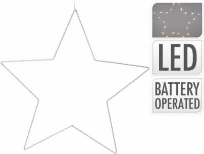 3xaa 18 6 timer led 20 450mm julestjerne