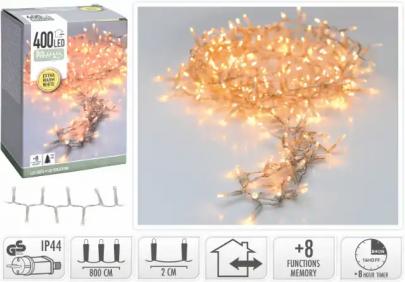 16t 8 ip44 transp varm led 400 de lysk snake