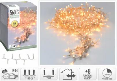 16t 8 ip44 transp varm led 560 de lysk snake