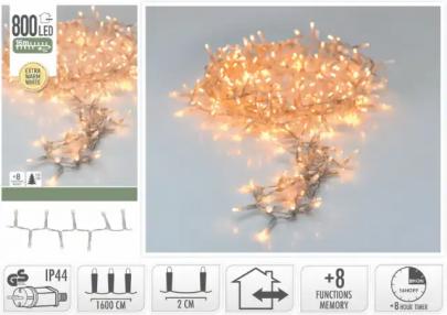 16t 8 ip44 transp varm led 800 de lysk snake