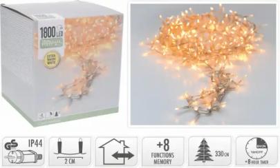 16t 8 ip44 transp varm led 1800 de lysk snake