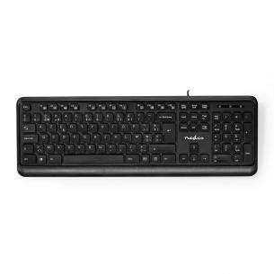 tastatur numerisk layout be azerty multimedia usb-a keyboard wired nedis