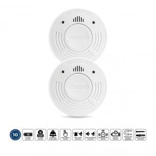 hvid 2-pak sensortid og batteri- rs 10 med galarm r alecto