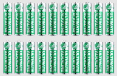 20-pak v 5 1 rket svanem aaa-batteri lr03 alkaline ultimate deltaco