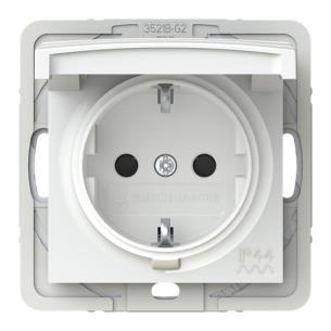 g klapl og pillesikring med kning afd inklusive leveres modul 1 16a hvid blank schuko-stikkontakt abb-basic55