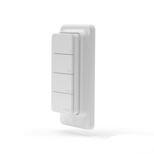 fjernbetjening 4-kanal zigbee bluetooth - hvid zb 4 button rc blu shelly