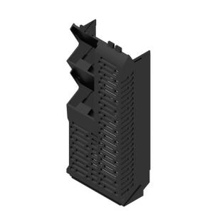 black plastic state installed in ip20 45 width housing modular element side