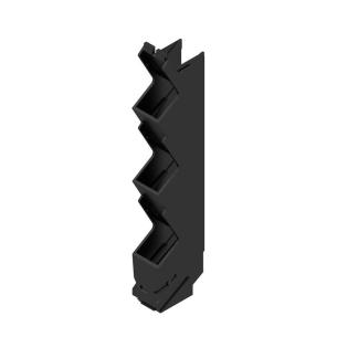 black plastic state installed in ip20 5 12 width housing modular element side