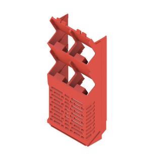 red plastic state installed in ip20 45 width housing modular element side
