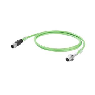 m 5 length 4 poles of number straight pin d-code m12 flange d-code m12 assembled cable profinet